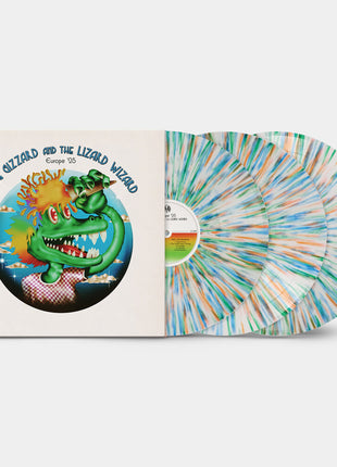 the album cover for King Gizzard & The Lizard Wizard - Europe '25 Vol. Ii (triple Gatefold - Rainbow Sprinkles Splatter Vinyl/3lp)