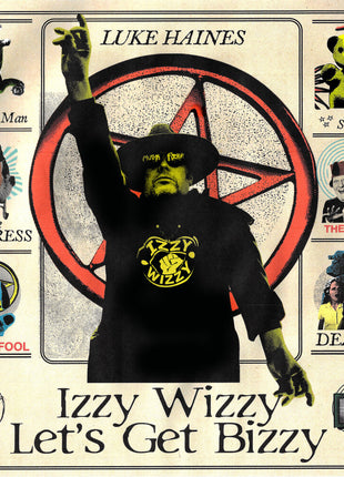 the album cover for Luke Haines - Izzy Wizzy Let's Get Bizzy