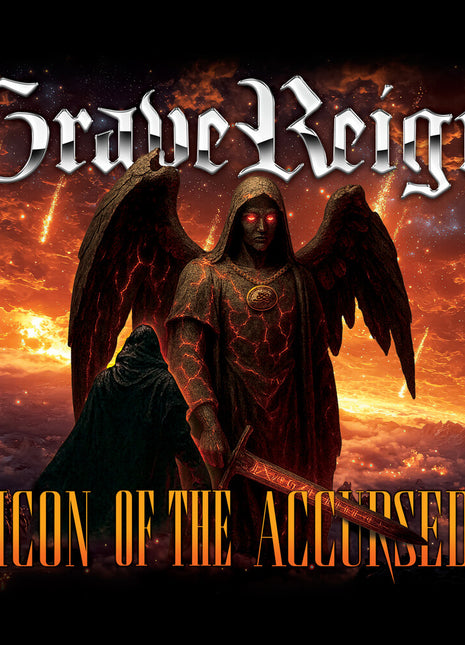 the album cover for Gravereign - Icon of the Accursed