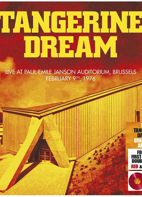 the album cover for Tangerine Dream - Brussels 1976 - Red/Yellow [Colored Vinyl] [Deluxe] (Gate)
