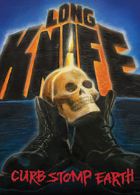 the album cover for Long Knife - Curb Stomp Earth