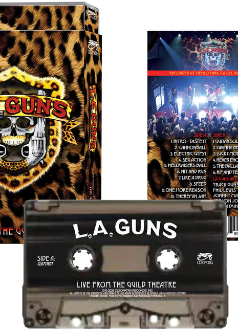 the album cover for L.A. Guns - Live From The Guild Theatre