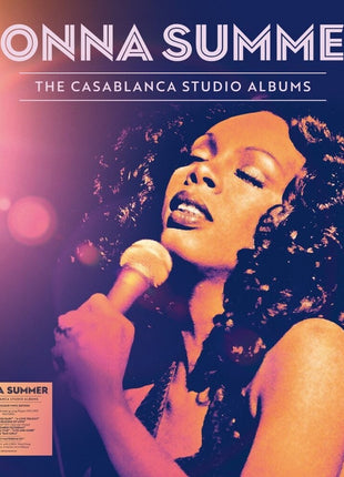 the album cover for Donna Summer - Casablanca Studio Albums (10lp/red/orange/yellow/green/blue/purple/pink Vinyl)