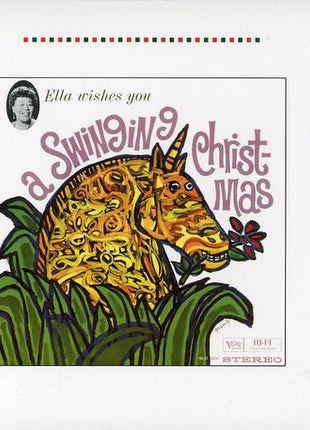 the album cover for Ella Fitzgerald - Ella Wishes You a Swinging Christmas