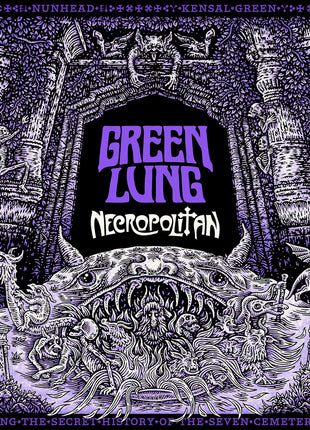 the album cover for Green Lung - Necropolitan [Colored Vinyl] (Gate) (Purp) (Uk)
