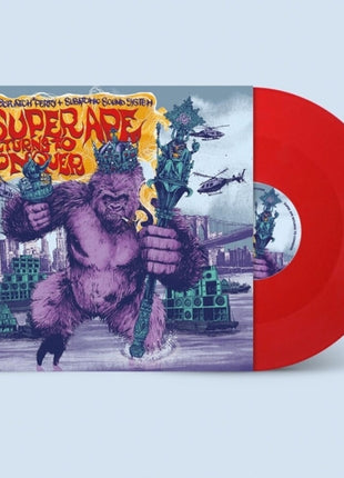 the album cover for Lee Scratch & Subatomic Sound System Perry - Super Ape Returns To Conquer (red Vinyl)