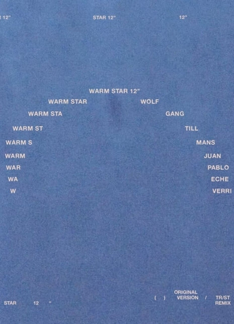 the album cover for Wolfgang Tillmans - Warm Star
