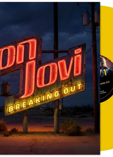 the album cover for Bon Jovi - Breaking Out [Indie Exclusive] [Colored Vinyl] [Limited Edition] [Indie Exclusive]
