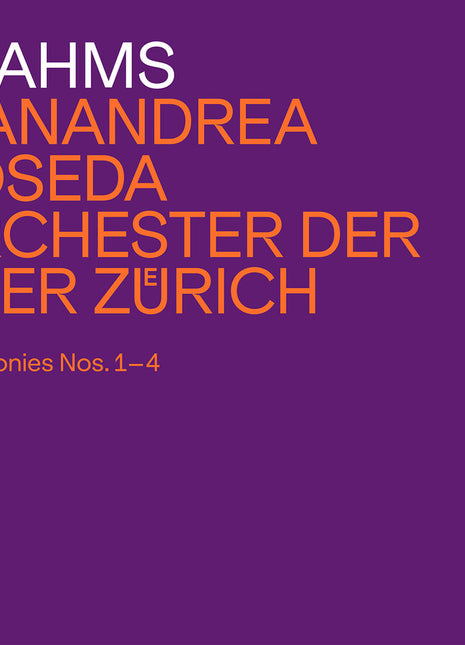 the album cover for Orchester Der Oper Zurich - Johannes Brahms: Syms 1-4