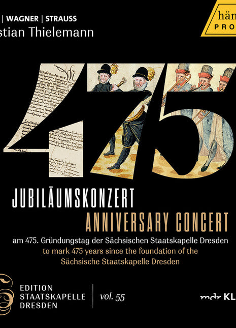 the album cover for Staatskapelle Dresden - 475 Staatskapelle Dresden - Aniv Concert - Live