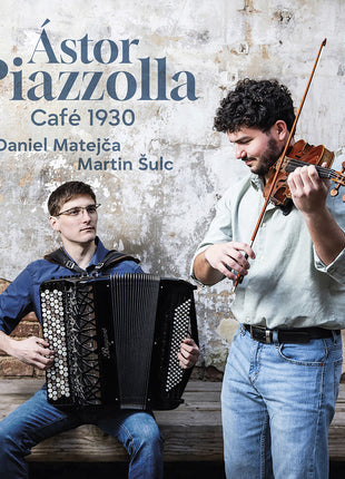 the album cover for Daniel & Martin Sulc Matejca - Astor Piazzolla - Cafe 1930