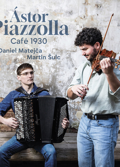 the album cover for Daniel & Martin Sulc Matejca - Astor Piazzolla - Cafe 1930
