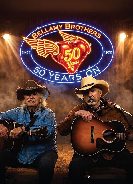 the album cover for Bellamy Brothers - 50 Years on