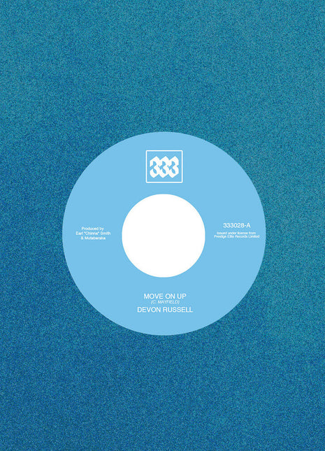 the album cover for Devon Russell - Move on Up/darker Than Blue