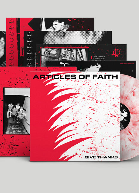 the album cover for Articles Of Faith - Give Thanks [Colored Vinyl] [Limited Edition] (Pnk) (Wht) (Uk)