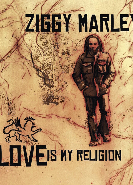 the album cover for Ziggy Marley - Love Is My Religion [Colored Vinyl] [Limited Edition] (Red) (Aniv)