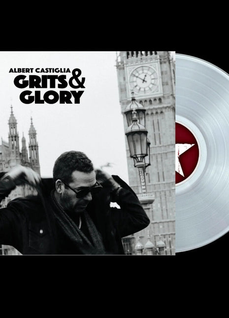 the album cover for Albert Castiglia - Grits & Glory (clear Translucent Vinyl)
