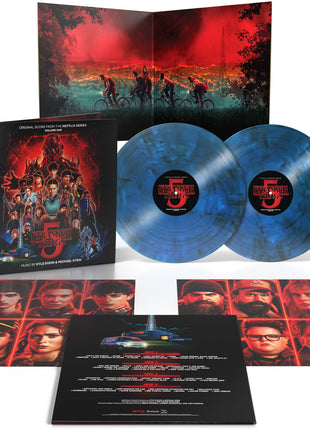 the album cover for Kyle & Michael Stein Dixon - Stranger Things 5 (Original Score from the Netflix Series) Volume 1 [Upside Down Inter-Dimensional Blue]
