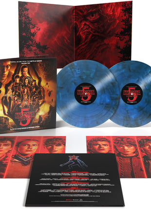 the album cover for Kyle & Michael Stein Dixon - Stranger Things 5 (Original Score from the Netflix Series) Volume 2 [Upside Down Inter-Dimensional Blue]