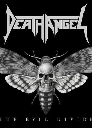 the album cover for Death Angel - Evil Divide (2lp/gatefold/clear / Black Splatter Vinyl) (i)