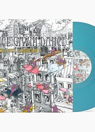 the album cover for Dance Gavin Dance - Downtown Battle Mountain Ii (15th Anniversary) (light Blue Glitter Vinyl) [Indie Exclusive]