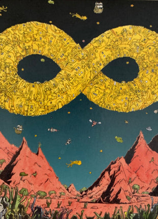 the album cover for Dance Gavin Dance - Mothership (10th Anniversary) (sea Blue Glitter Vinyl) [Indie Exclusive]