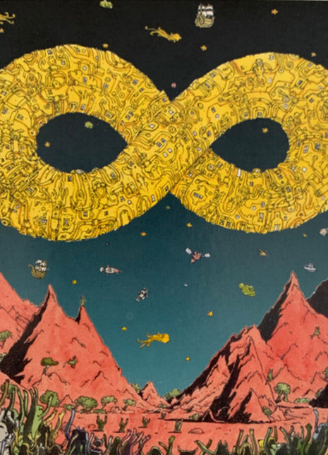 the album cover for Dance Gavin Dance - Mothership (10th Anniversary) (sea Blue Glitter Vinyl) [Indie Exclusive]