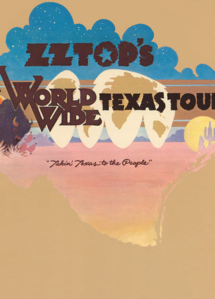 the album cover for ZZ Top - World Wide Texas Tour (summer of '76) (brick & Mortar Exclusive)