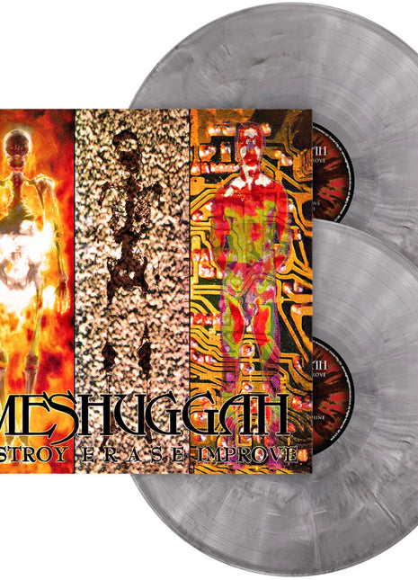 the album cover for Meshuggah - Destroy Erase Improve - 30th Anniversary Edition (2026 Remastered) [Gray, Black White Marble]