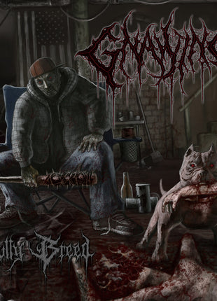 the album cover for Gnawing - Bully Breed
