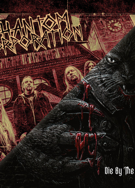 the album cover for Phantom Corporation & Catbreath - Commando/die by the Claw
