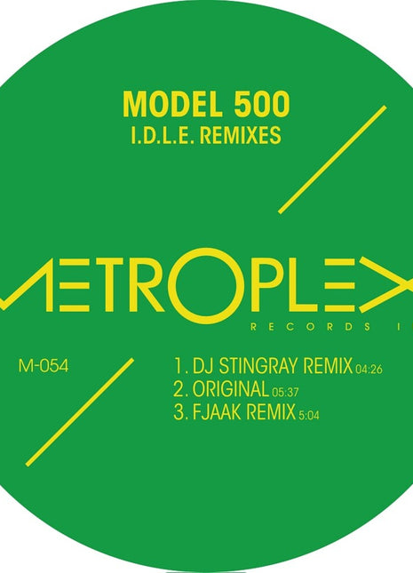 the album cover for Model 500 - I.d.l.e. Remixes