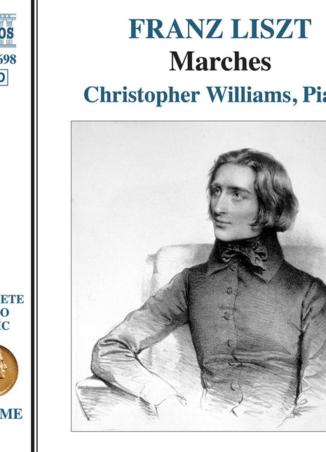 the album cover for Christopher Williams - Franz Liszt: Complete Piano Music / Vol. 70 - Marches