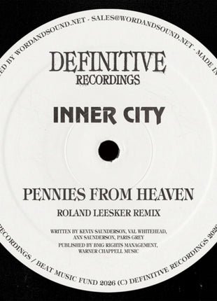 the album cover for Inner City & Kevin Saunderson - Pennies From Heaven (roland Leesker Remix)