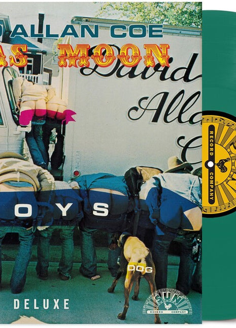 the album cover for David Coe  Allan - Texas Moon [Colored Vinyl] [Deluxe] (Grn)