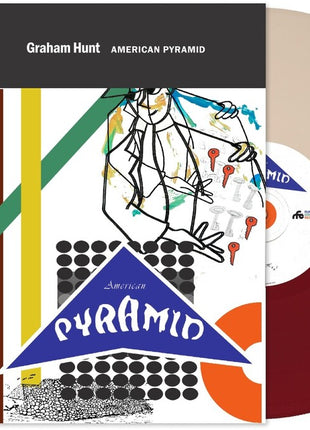 the album cover for Graham Hunt - American Pyramid [Indie Exclusive] [Colored Vinyl] (Red) (Wht) [Indie Exclusive]