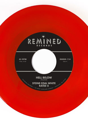 the album cover for Stone Coal White - Hell Below / Free - Clear Orange/Red [Clear Vinyl] (Org)