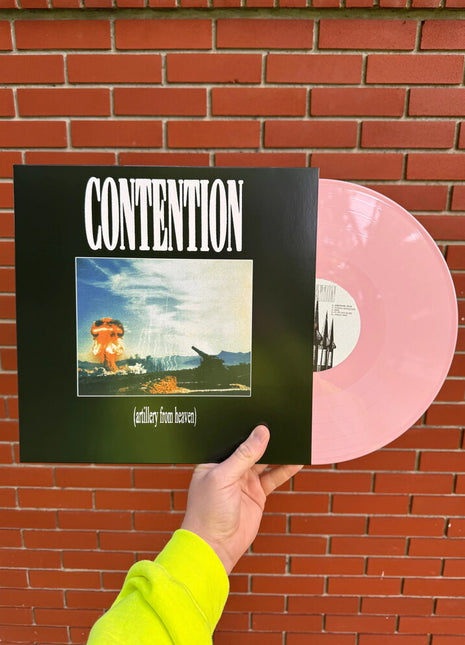 the album cover for Contention - Artillery From Heaven - Pink