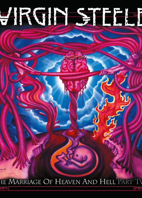 the album cover for Virgin Steele - Marriage Of Heaven & Hell Part Two - Red [Colored Vinyl]