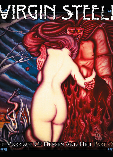 the album cover for Virgin Steele - Marriage Of Heaven & Hell Part One - Red [Colored Vinyl]