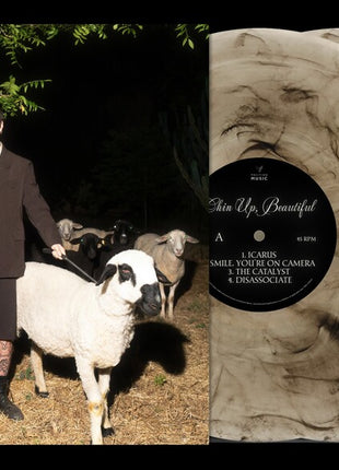 the album cover for Jutes - Chin Up Beautiful [Milky Black]