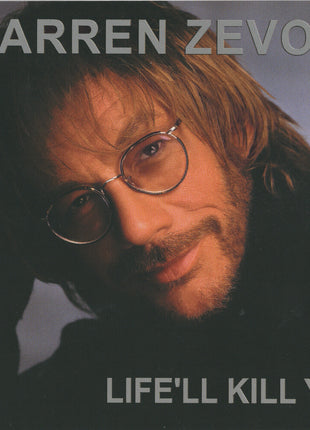 the album cover for Warren Zevon - Life'll Kill Ya (Blue) [Clear Vinyl] [Limited Edition]