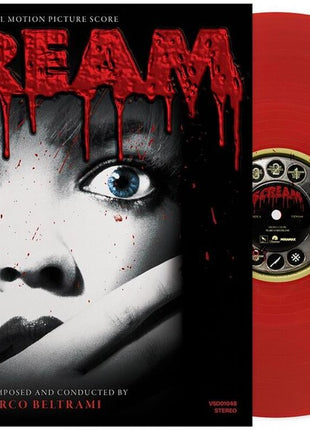 the album cover for Marco Beltrami - Scream - Original Motion Picture Score - 30th Anniversary Edition [Woodsboro Bloodbath Red]