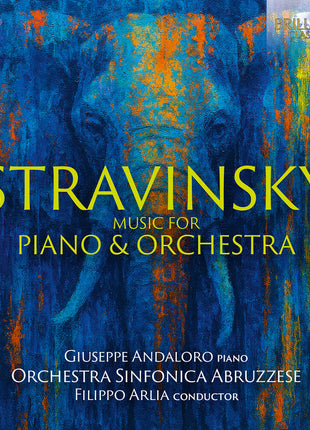 the album cover for Giuseppe Andaloro - Stravinsky: Music For Pno & Orchestra