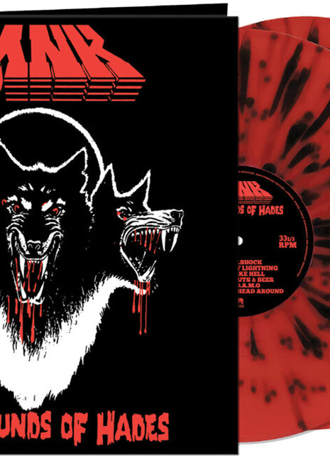 the album cover for Tank - Filth Hounds of Hades - Deluxe Edition [Red/Black Splatter]