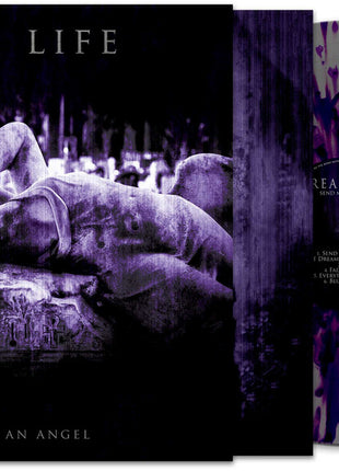 the album cover for Real Life - Send Me An Angel [Purple/Silver Splatter]