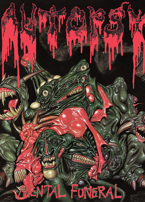 the album cover for Autopsy - Mental Funeral [Colored Vinyl] (Grn) (Red) (Aniv)