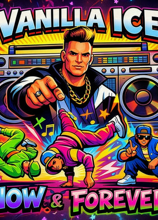 the album cover for Vanilla Ice - Now & Forever