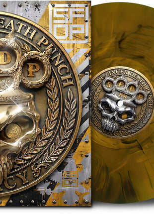 the album cover for Five Finger Death Punch - Legacy [Indie Exclusive Amber Wave]