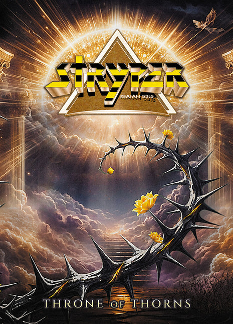 the album cover for Stryper - Throne of Thorns